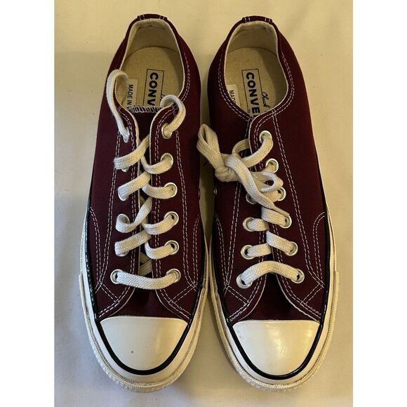 Converse Chuck Taylor Deep Bordeaux Maroon Low-top Shoes Mens Size 6 - Picture 2 of 10